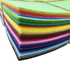 Durable 8″x8″ 1mm Thick Felt Fabric Sheets – 42 Assorted Colors for Crafters
