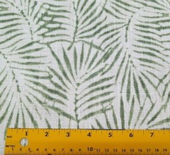 Palmira in Green Tea BTY 54″ Wide P Kaufmann Faux Linen Basket Weave Fern