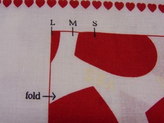 Cotton Fabric Cut-Out Yes/No Red Heart Boxer Shorts S-M-L Puppy Dog Applique