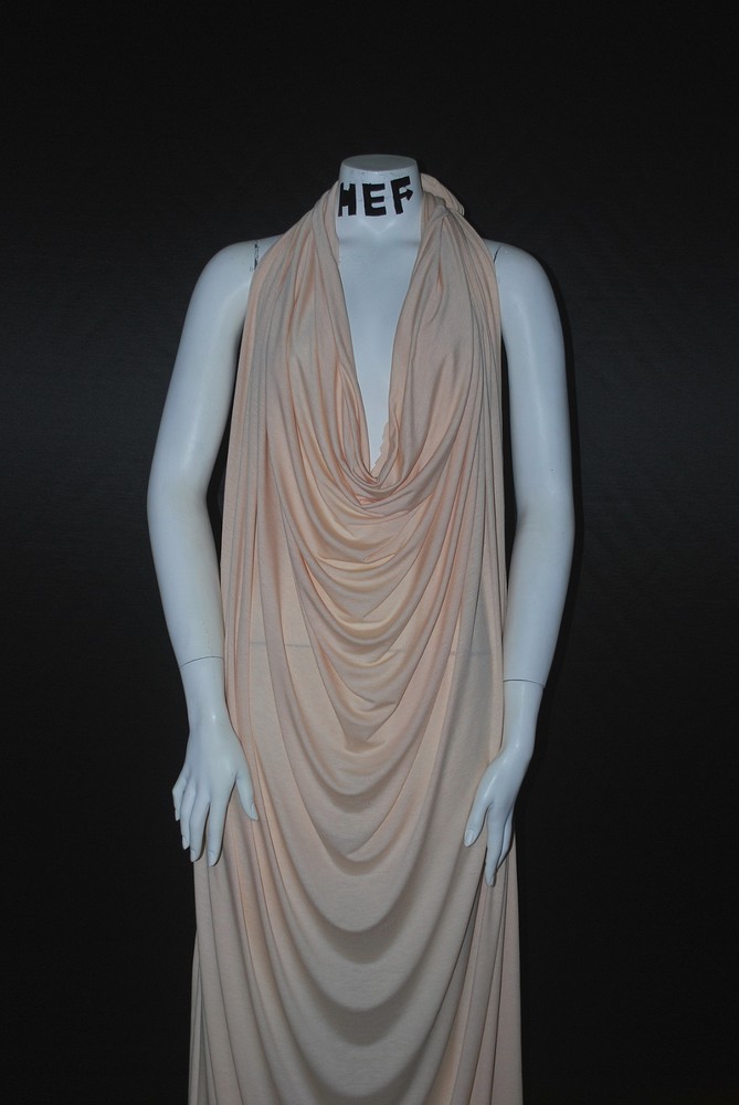 Wool Knit Jersey Spandex Fabric Ecofriendly 7oz beautiful drape Peach Puree