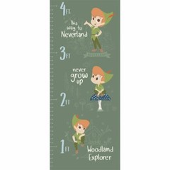 Disney’s Peter Pan & Tinkerbell-Peter Pan Growth Chart 18″ Panel Cotton Fabric