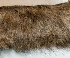 Lucci Yarns NewFauxFur 62 X 5Designer Fabric StripUnit of 1 BrownAccessory Craft