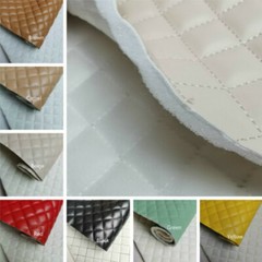 Luxury Quilted PU Leather Car Upholstery Fabric Diamond Argyle Sewing Material