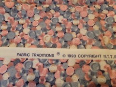 1 YD X44″ VINTAGE PASTEL BUTTONS BUTTONS/FABRIC TRADITIONS COTTON NEW #6964