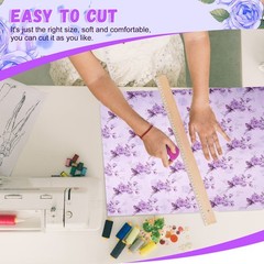 12pcs Purple Printed Polyester Quilting Fabric Bundles 18″x22″ for DIY Crafts