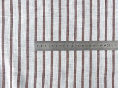 Soft Touch 100% Linen Fabric – Lightweight Vertical Stripe – 51″ Wide, 3 Yards f