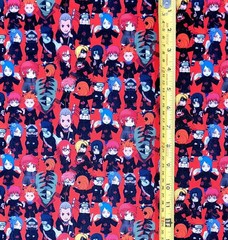 NARUTO AKATSUKI CHIBI ANIME 1 YARD FABRIC ( 36″ X 58″ ) BRAND NEW