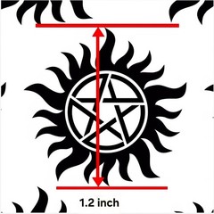 Supernatural Demon Polyester Cotton blend fabric movie 18″x55″ 1130867