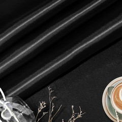 KKJIAF Black Satin Fabric, 63″ Wide Shiny Silky Fabric for Dress, Shirts, Table