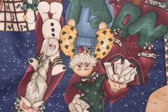 T2/3 70″L x 44″W MM Fab Good Tidings Christmas Stocking Fabric Panel x2 whole/pc