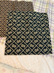 VTG Lot of 9 shades of blue + purple print designs fabrics remnants quality new
