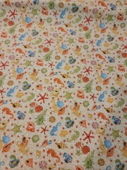 Cotton fabric 965 Sea Hirses The Hrnley Studio Makower UK 1yd 15 inches