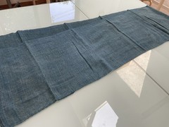 Antique Japanese BORO Light Indigo Kaya Mosquito Net Cotton Asagi Blue 82”