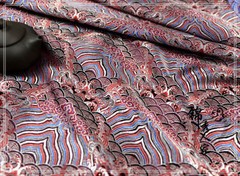 Chinese Japanese Wave Brocade Satin Silky Fabric Dress Clothes Cheongsam DIY