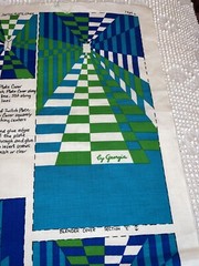 Vtg 60s/70s kitchen appliance cover cut-n-sew (~57″x36″) cotton? fabric patterns