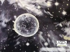 RPG232 Night Sky Moon Star Dust Planet Space Universe Cotton Quilting Fabric