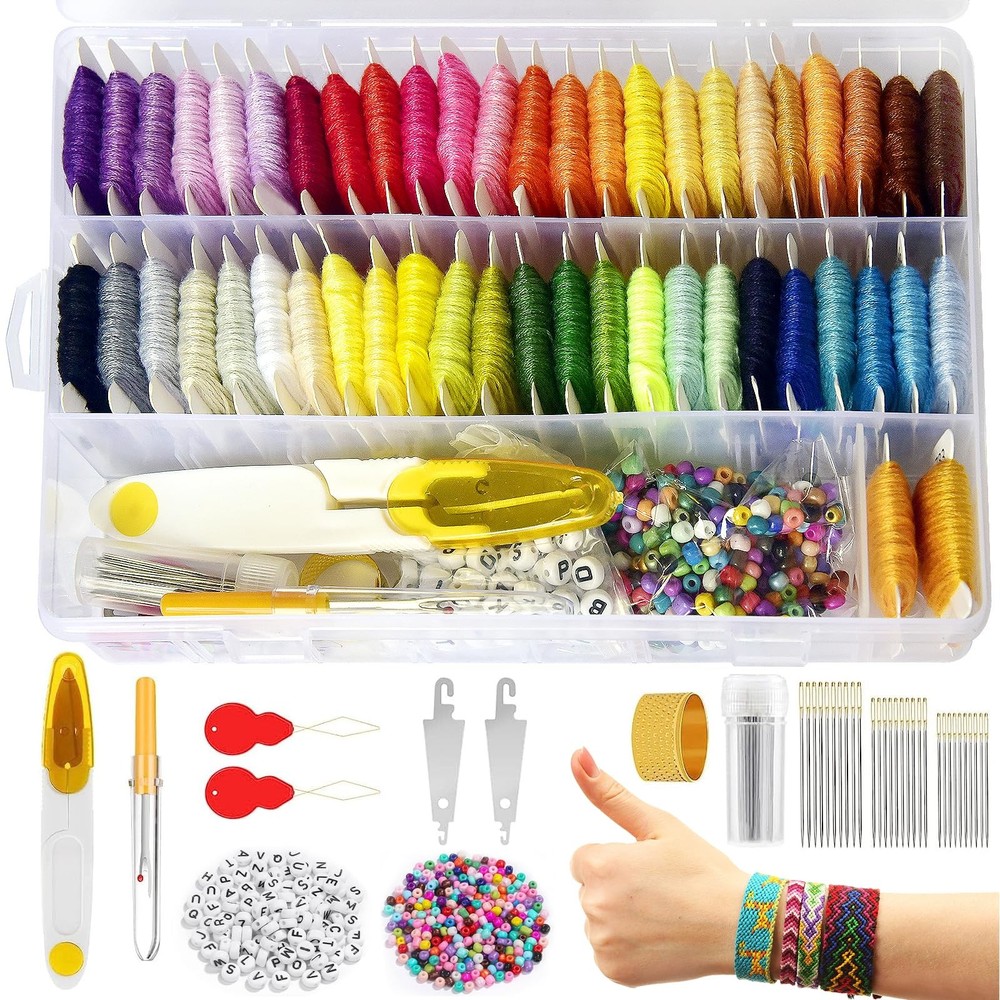 400+Pcs Friendship Bracelet String Kit Making small, 1 box