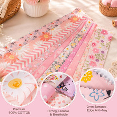 40Pcs Cotton Jelly Roll Fabric Strips for Quilting, 20 Pink Patterns | 2 of Each