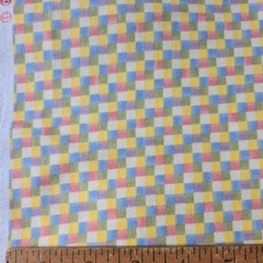 Debbie Mumm-Mumms The Word Vintage Flannel Fabric Pastel Checker Plaid 1.75Yd
