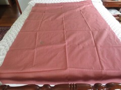 4492. RED/LT. TAN 1/8″ Gingham Check HOMESPUN FABRIC – 44″ x 1-3/4 yds.