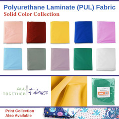 Polyurethane Laminate (PUL) Pre-Cut Fabric by the Meter. Waterproof and Breathab