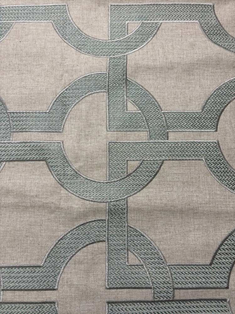 Unique Fabric Bundle Including Britex Abstract Linen and Simple Grey Sheer
