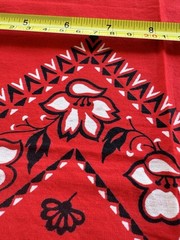 VINTAGE Bandana Cotton Fabric Remnant Sale 15×15 100% Cotton Craft Sew Create