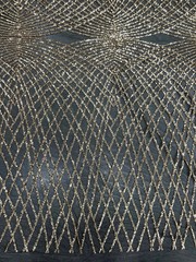 Jordyn GOLD Diamond Sequins on BLACK Mesh Lace Fabric by the Yard – 10008