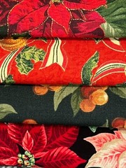 Quilting Fabric Lot – Christmas Holiday Winter Floral, 10 Fat Quarters + 1 FREE!