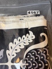 Fabric Lot 3 Yd 54 W Waverly Garden Party “One Wish” Floral Damask Black White
