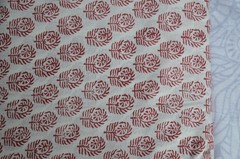 NO TARRIF CHARGES 100%✅ZK_135 Hand Block Floral Print 100%Cotton 2 Yard Fabric