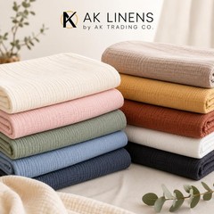 AK TRADING CO. 50″ Wide 100% Cotton Gauze Fabric – White, 10 Yards