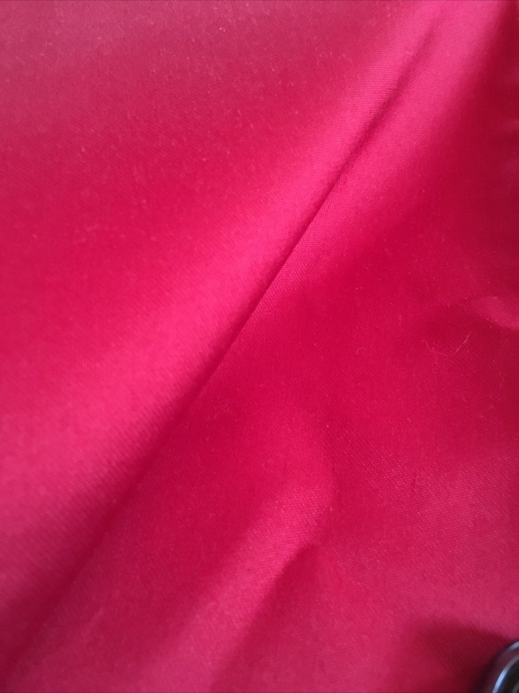 silk 60% wool 40% all natural fabric heavy fall winter jacket suit red 0.5yard