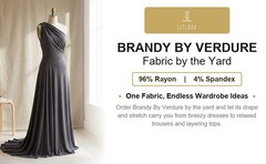 Brandy By Verdure Double Knit Fabric by the Yard 4-Way Stretch Rayon Spandex