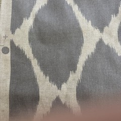 West Elm Braemore Fabric 54” x 84” Gray & Cream Geometric Design