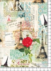 EIFFEL TOWER, FRANCE,DAVID TEXTILE,CANDACE ALLEN,PARIS, FABRIC,PRICED @ 1/2 YD