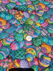 🐰Easter Eggs Multicolored Fabric 🐰