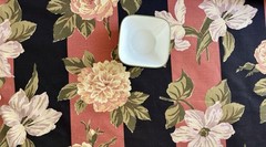 Jay Yang Floral & Stripe Fabric on Roll Approx. 190″ x 56″ – Large