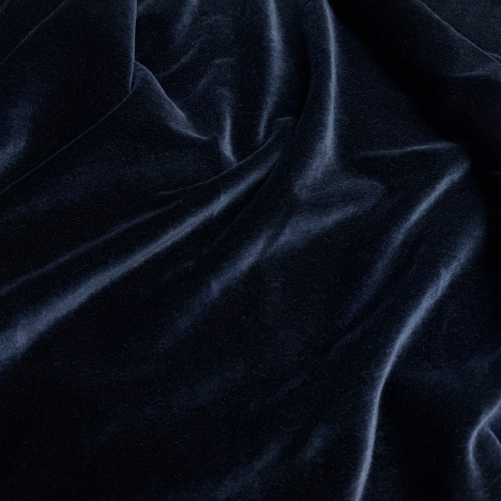 Fabric By The Yard Midnight Blue Mohair Velvet Lustrous Sheen 51” See Descriptio