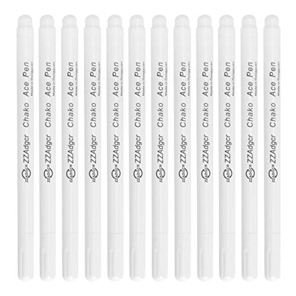 IPENNY 12Pcs White Color Heat Erasable 1 Count (Pack of 12), 12Pcs,
