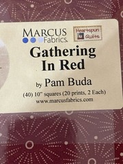 GATHERING IN RED By Pam Buda For Marcus Fabrics – Layer Cake 40 Squares (2 Each)