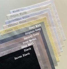 Wool Mix and Like Soft Feel Washable Felt | 70+ Colours | 30cmx22cm “A4” Size