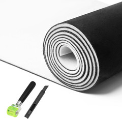 Black Suede Headliner, 120″ L × 60″ W with Foam Backing, Auto Interior Roof