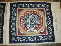 NEW Sewing Fabric Coverlet Ameritex Milford Pa 1733 pattern Square Pillow (O8)