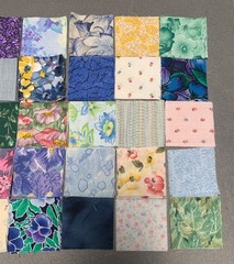 Hand-Cut Fabric Quilt Squares 2″ x 2″ Assorted Floral Cotton Patterns 100 Pieces