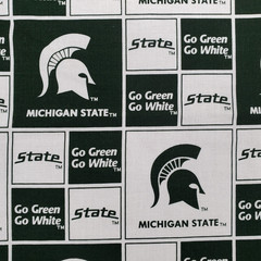 Michigan State Spartans Fabric Go Green 65 x 41 Precut