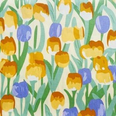 Vintage Floral Precut Fabric Squares 10×10, Purple Yellow Layer Cake Fabric for