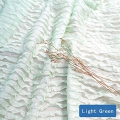 Chiffon Fabric Frilly DIY Costume Dress Materials Ruffled Solid Thin 100X150cm