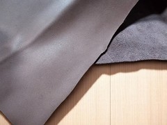 Nubuck cowhide and cowhide nappa 1.0-1.5 mm matte brown