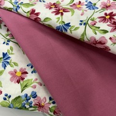 Robert Kaufman Pretty Sweet Floral & Pink Unbranded Quilt Cotton Fabric 2 Yards